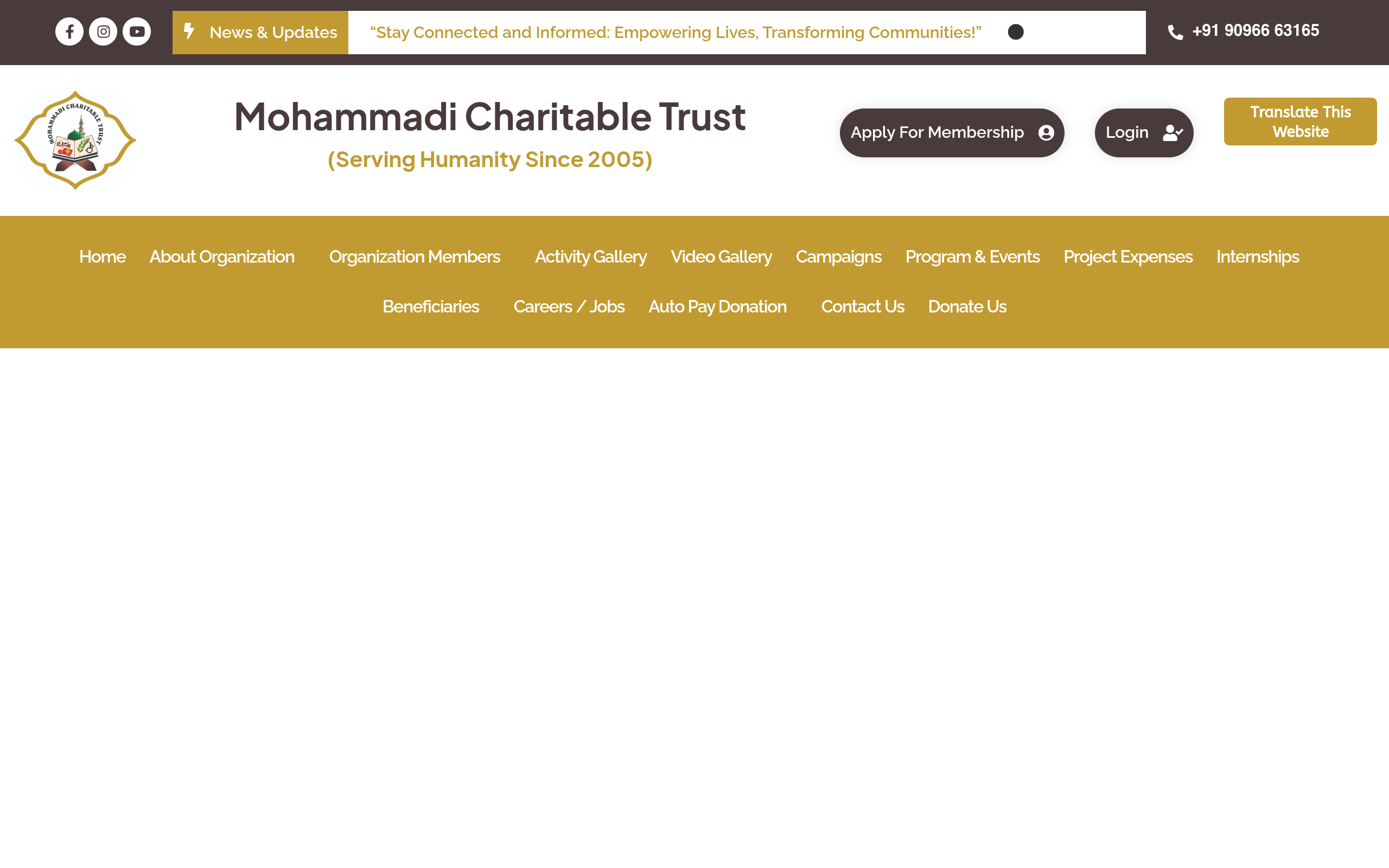 Mohammadi Charitable Trust screenshot