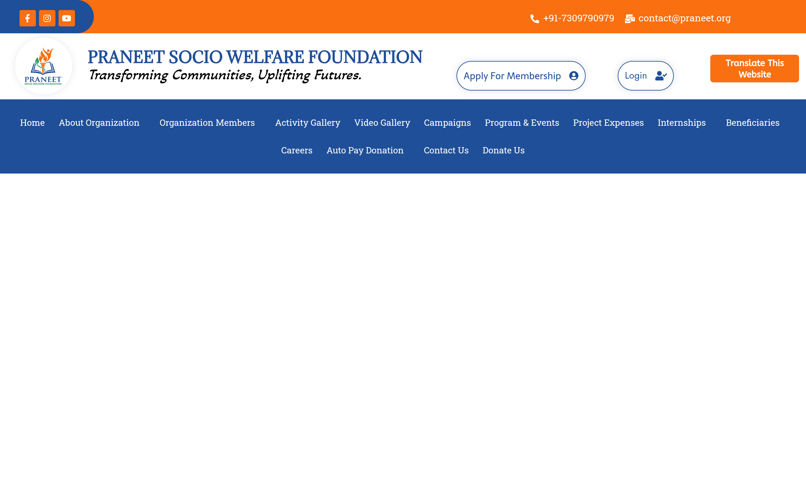 Praneet Socio Welfare Foundation screenshot