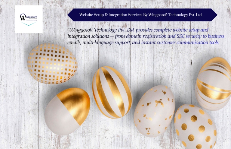 Website Setup & Integration Services By Winggosoft Technology Pvt. Ltd.सेटअप और इंटीग्रेशन सेवाएँ – Winggosoft Technology Pvt. Ltd. के साथ आपका डिजिटल सफर