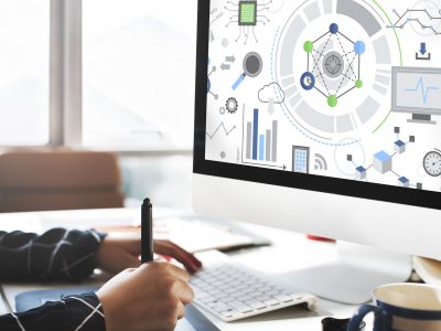 Information Technology Connection Graphics Concept
